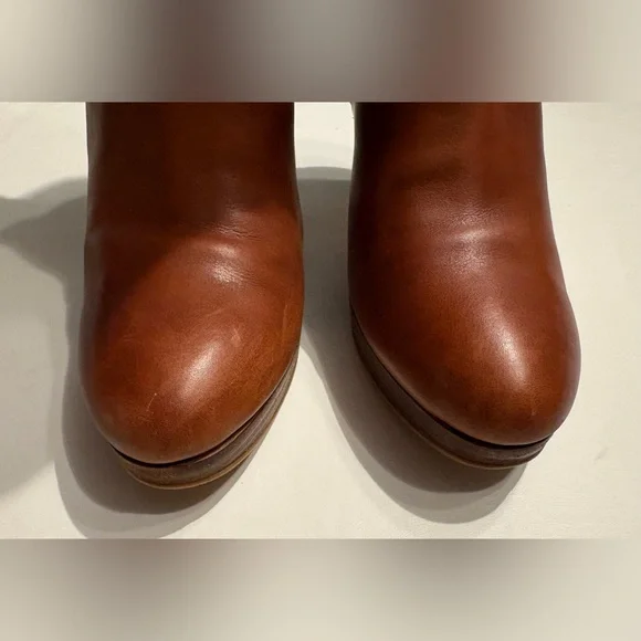 Cole Haan x Nike Air Poppy Bit Two-Tone Brown Heeled Leather Boots Size 9.5 - Picture 6 of 13